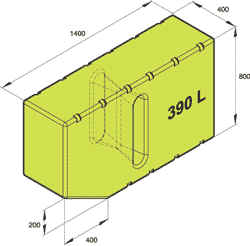 Trinkwassertank Vetus 390 l